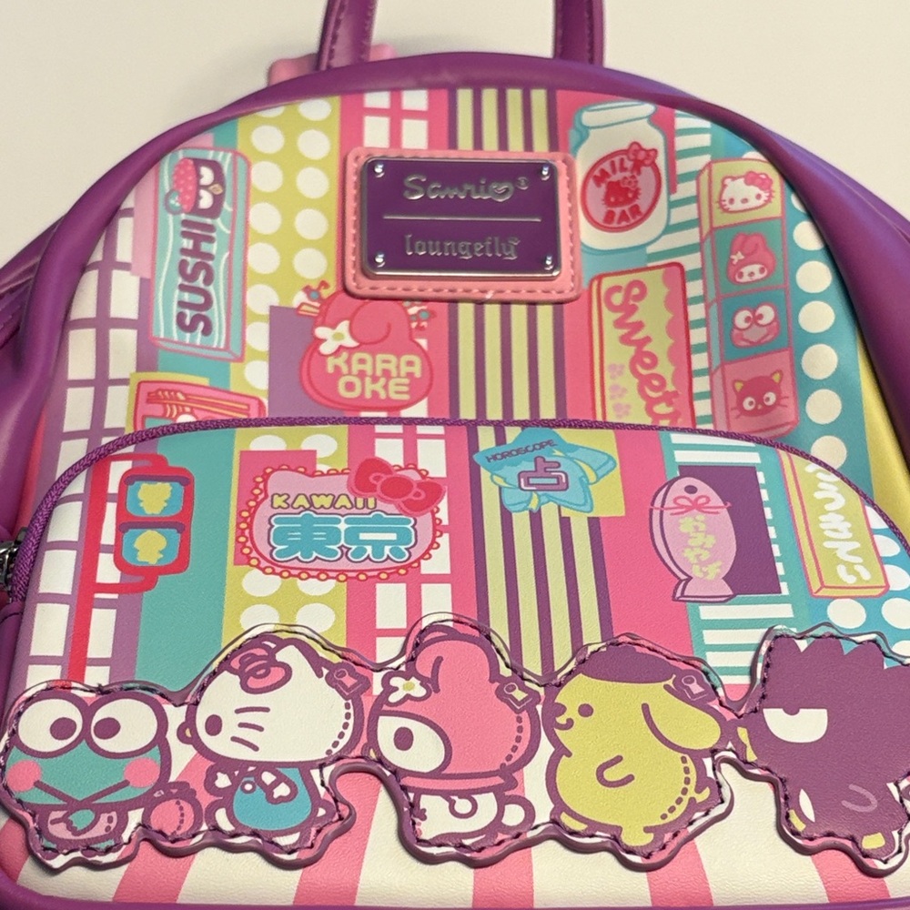 NWT Sanrio Loungefly Purple Backpack - Picture 2 of 9